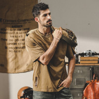 傑雷諾純棉雙紗重磅T恤男短袖夏季2023年新款美式潮牌寬鬆上衣男