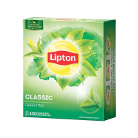 Чай Липтон Классик зелёный в пакетиках Lipton Green Tea Classic 100 пакетиков