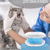 Силиконовая зубная щетка для собак и кошек на палец