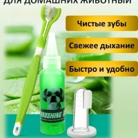 Зубная паста и щетка для собак и кошек