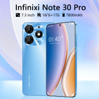 Смартфон Infinixi Note 30 Pro , 7.3 дюйма,телефон 16ГБ/1ТБ, поддерживает быструю зарядку, русский языка 16/1 ТБ, синий