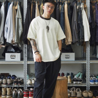 Gnomes lab 23SS 260g碳素磨毛撞色領口 挑腳走線純色刺繡短袖