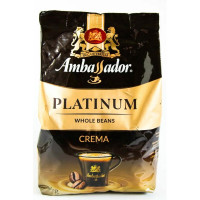 Кофе в зёрнах Амбассадор Платинум Крема зерно Ambassador Platinum Crema 1000 г