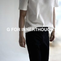 G FOR INNERTHOUGHT|DU定製有機棉強捻紗寬針織領合體合身款基礎T