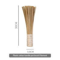 Бамбуковая щетка с длинной ручкой и деревянной ручкой, Бамбуковая зеленая щетка для мытья посуды, приспособления для чистки кухни