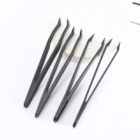 平头弯头镊子钻石画工具组装塑料镊子环保夹子镊子防静电镊子