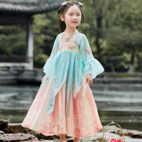 女童汉服秋款小女孩古装汉服批发中国风童装超仙汉服连衣裙