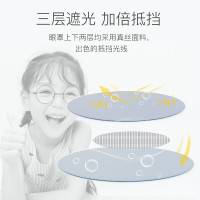 单眼眼罩真丝遮光透气弱视斜视成人儿童小孩单眼罩独眼遮盖遮眼金