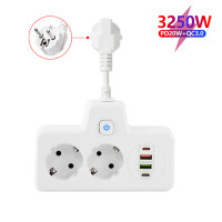 Штепсельная Вилка европейского стандарта, штепсельная розетка, Расширительная вилка PD QC3.0, быстрая зарядка, многофункциональная USB зарядка для мобильного iPad с переключателями