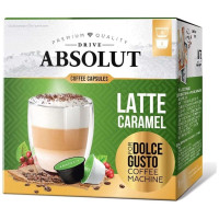 Кофе в капсулах Абсолют Драйв ЛАТТЕ МАКИАТО со вкусом карамели Absolut Drive LATTE MACCHIATO with caramel flavor 16 капсул