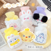 原创卡通毛绒热水袋注水暖水袋便携可爱刺绣热敷可拆暖肚子暖手宝