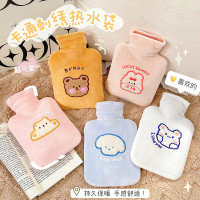 冬季卡通毛绒热水袋可爱注水防爆暖水袋便携可拆卸暖水宝暖宝宝