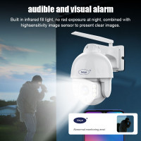 Беспроводная уличная IP-камера видеонаблюдения, 4K/8 Мп, Wi-Fi, цифровой зум 5X, ии, датчик присутствия, H.265, P2P, ONVIF, аудио, безопасность