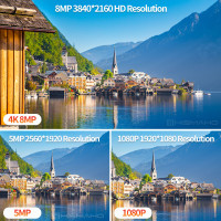 8-мегапиксельная IP-камера 4K Наружное видеонаблюдение Wi-Fi 5-мегапиксельная HD PTZ-камера видеонаблюдения Защита видеонаблюдения AI Отслеживание P2P ICsee Onvif 3MP NEW камера видеонаблюдения скрытая камера мини