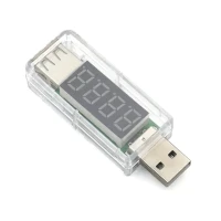 Цифровой USB-тестер напряжения, измеритель напряжения и силы тока для мобильного телефона, с зарядным устройством Mini USB, доктор, вольтметр, амперметр, прозрачный