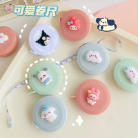 抖音卡通学生文具家用便携小巧自锁卷尺办公用品1.5米公英寸量尺