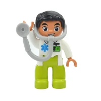 Экшн-фигурки, куклы большого размера, строительные блоки для семейных работников, врач, полиция, фермер, совместимые большие блоки, детские игрушки Duploes