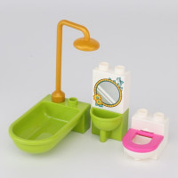 Большой Размеры аксессуары игрушки серии дом с горкой цифры парки строительные блоки друг Развивающие детские Diy творческие Кирпичи Модель