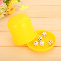 独立包装塑料骰子盒套装带底托筛子酒吧夜店骰盅KTV游戏色盅套装