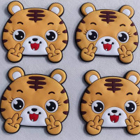 50-60mm十二生肖软胶贴片手机壳包包贴片配饰PVC软胶12生肖冰箱贴