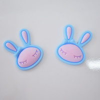 DIY发夹饰品配件手机壳装饰拖鞋贴片卡通塑料平面兔子公仔