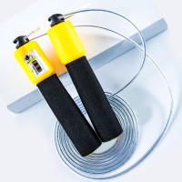 6529计数钢丝跳绳中考跳绳学生体育比赛体测训练跳绳海绵手柄跳绳