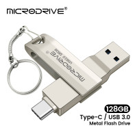 2 в 1, OTG флэш-накопитель, металлический флэш-накопитель Usb 3,0, флэш-диск 64 ГБ, 128 ГБ, 256 ГБ, Usb, флэш-накопитель с двумя разъемами