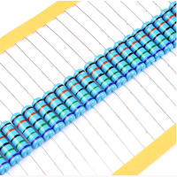 Металлопленочный резистор 1%, пятицветный кольцевой резистор мощности 0,1 ~ 1 м 2 4,7 10R 47 100 220 360 470 1 к 2,2 к 10 к 22 к 4,7 к 100 кОм, 20 шт.