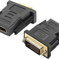 Адаптер DVI-HDMI-совместимый двунаправленный адаптер DVI D 24 + 1 штекер-HDMI-совместимый женский фотоадаптер