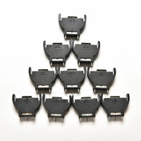 Полукруглый литиевый держатель для батарейного отсека CR2032, 10 шт., чехол для батарей CR 2032, 3 контакта