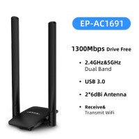 Wi-fi адаптер EDUP 5 ГГц, Usb 3,0, 1300 Мбит/с