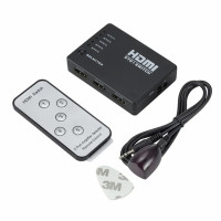 5-портовый HDMI-совместимый переключатель 1080p, переключатель, разветвитель, концентратор с ИК-пультом дистанционного управления для HDTV, DVD-приставки, переключатель HDMI 5-в-1