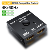 4K 60 Гц 1x 2/2x1 HD переключатель двунаправленный HDMI-совместимый переключатель видеопереключатель для ноутбука компьютера Xbox PS4 ТВ монитора