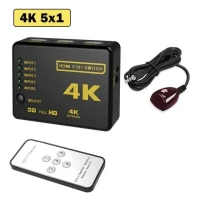 5x1 HDMI переключатель 4K 1080P 5x1 3x1 HDMI переключатель 5 в 1 выход видео сплиттер с дистанционным управлением для PS4/3 ТВ приставки HD ТВ ПК