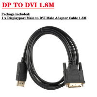 1,8 м Профессиональный переходник DP в DVI шнур с портом дисплея «штырь» на DVI-D 24 + 1 штырьковый кабель адаптера дисплея