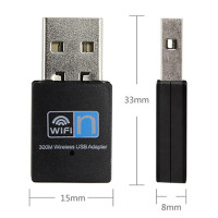 Мини USB беспроводной Wi-fi адаптер 300 Мбит/с 802.11b/G/N RTL8188