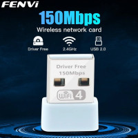 Мини USB Wi-Fi адаптер FENVI 150 м, 2,4 ГГц, USB-приемник, донгл, портативный беспроводной сетевой адаптер для настольного ноутбука Win 10/11