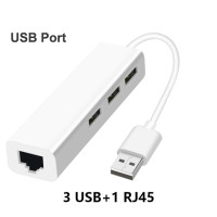 10/100 Мбит/с USB 2,0 проводной USB Typc C к Rj45 Lan Ethernet адаптер Сетевая карта 3 порта usb-хаб для ПК Macbook Windows 10 ноутбука