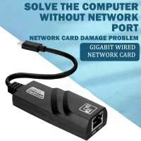 Проводная сетевая карта Тип C к RJ45 LAN Ethernet адаптер 10/100 Мбит/с USB 1000 USB 3,0 сетевой адаптер для ПК Windows 10