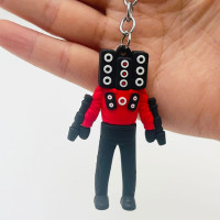 Аниме Skibidi брелок с унитазом PVC фигурка брелка для ключей Skibidi Dop игрушка подвеска для мужчин женщин рюкзак смешной кулон брелок ювелирные изделия