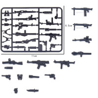 Военное оружие, коробка, рабочая сумка с песком, броня, пушки, пистолеты, игрушечный костюм, фигурки, строительные блоки, игрушки для детей, оружие Второй мировой войны, детские подарки