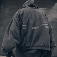 過驗級別 Kanye Donda Doves音樂周邊LOGO印花抓絨寬鬆連帽運動衫男