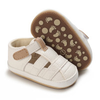 Сандалии для новорожденных, резиновая мягкая подошва, Нескользящие, летняя обувь для начинающих ходить детей