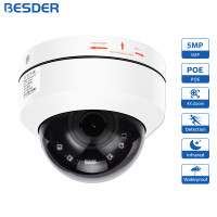 Камера видеонаблюдения BESDER H.265, скоростная купольная PTZ-камера, 2 Мп, 5 МП, H.265, PoE, 4-кратный зум, 40 м, P2P IP