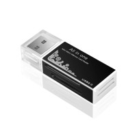 Кардридер Kebidu, USB 2,0, для карт памяти SD/SDHC MMC/RS MMC TF/MicroSD MS/MS PRO/MS DUO M2