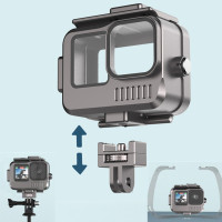 Новый алюминиевый водонепроницаемый подводный защитный корпус для Gopro Hero 12 11 10 9, 40 м, аксессуары, буксировка, дизайн холодного башмака