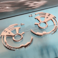 Cyberpunk полые серьги в форме турбины специальные механические серьги-кольца для женщин и мужчин Y2k ювелирные изделия HUANZHI 2023 Новинка