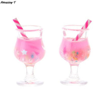 1/2 шт. миниатюрная каучуковая Коктейльная чашка, имитация чашки для напитков, модель бокала для вина, игрушка, декор для кукольного домика, Миниатюрные аксессуары для кукольного домика 1/12