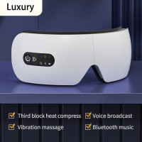 Умная массажная маска для глаз с Bluetooth, вибрацией, горячим компрессом, массажер для глаз для снятия усталости глаз и улучшения эффекта сна