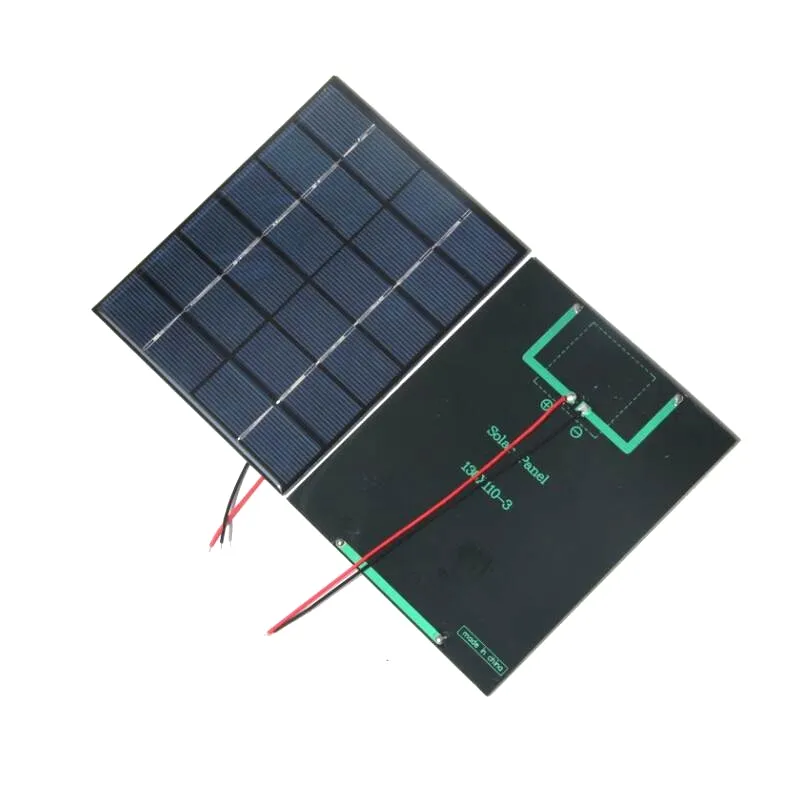 BUHESHUI 2W 6V Epoxy Solar Cell Polycrystalline Solar Panel Module+Cable DIY System Solar Charger For 3.7v Battery 136*110*3MM